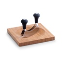 Zeller Bambus Kräuterbrett Wiegemesser zweischneidig