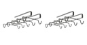 2er Set Tassenhalter Schrankeinsatz Unterbau Aufhängung Aufhänger