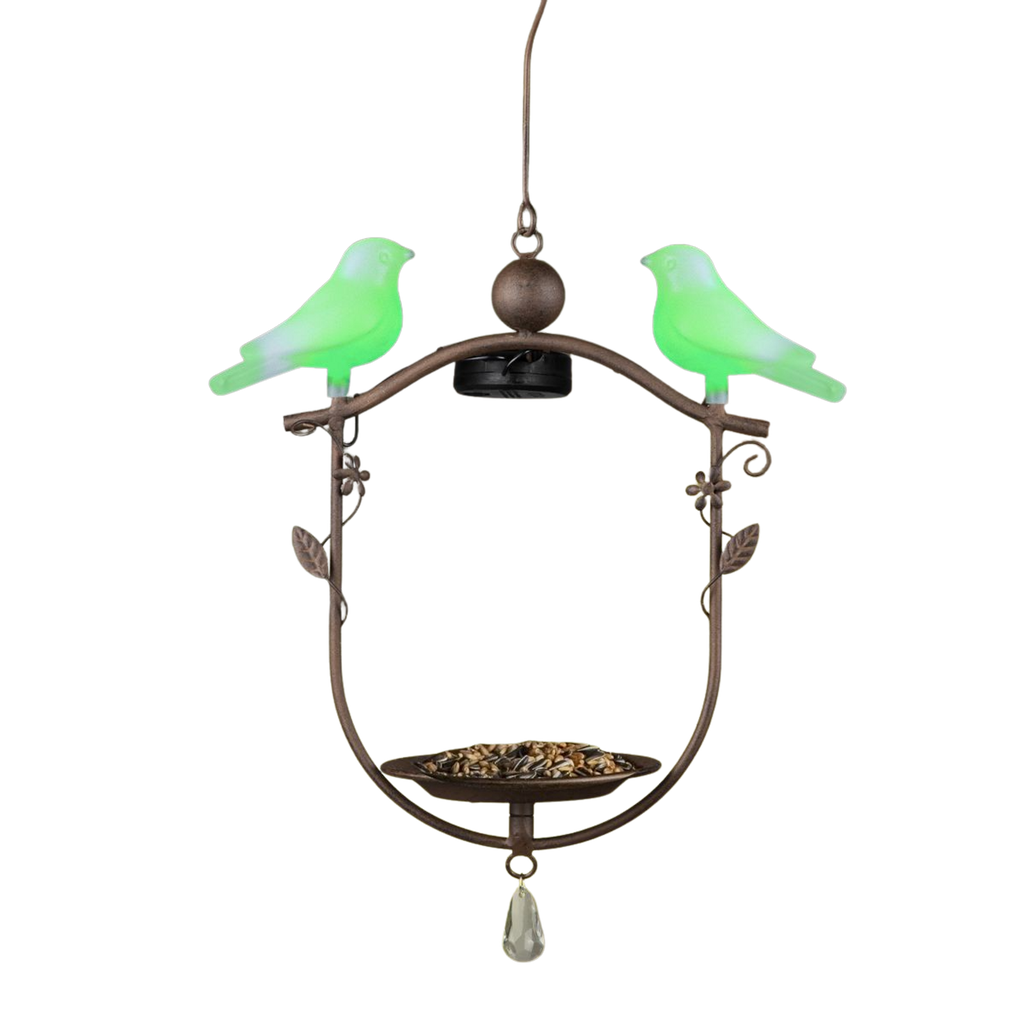 LED Solar Vogelfutterstation hängend