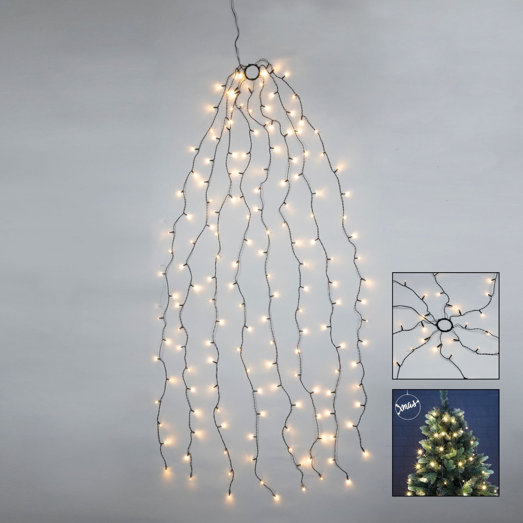 [16802] 160 LED Tannenbaumlichterkette Weihnachtsbaum Baumbeleuchtung