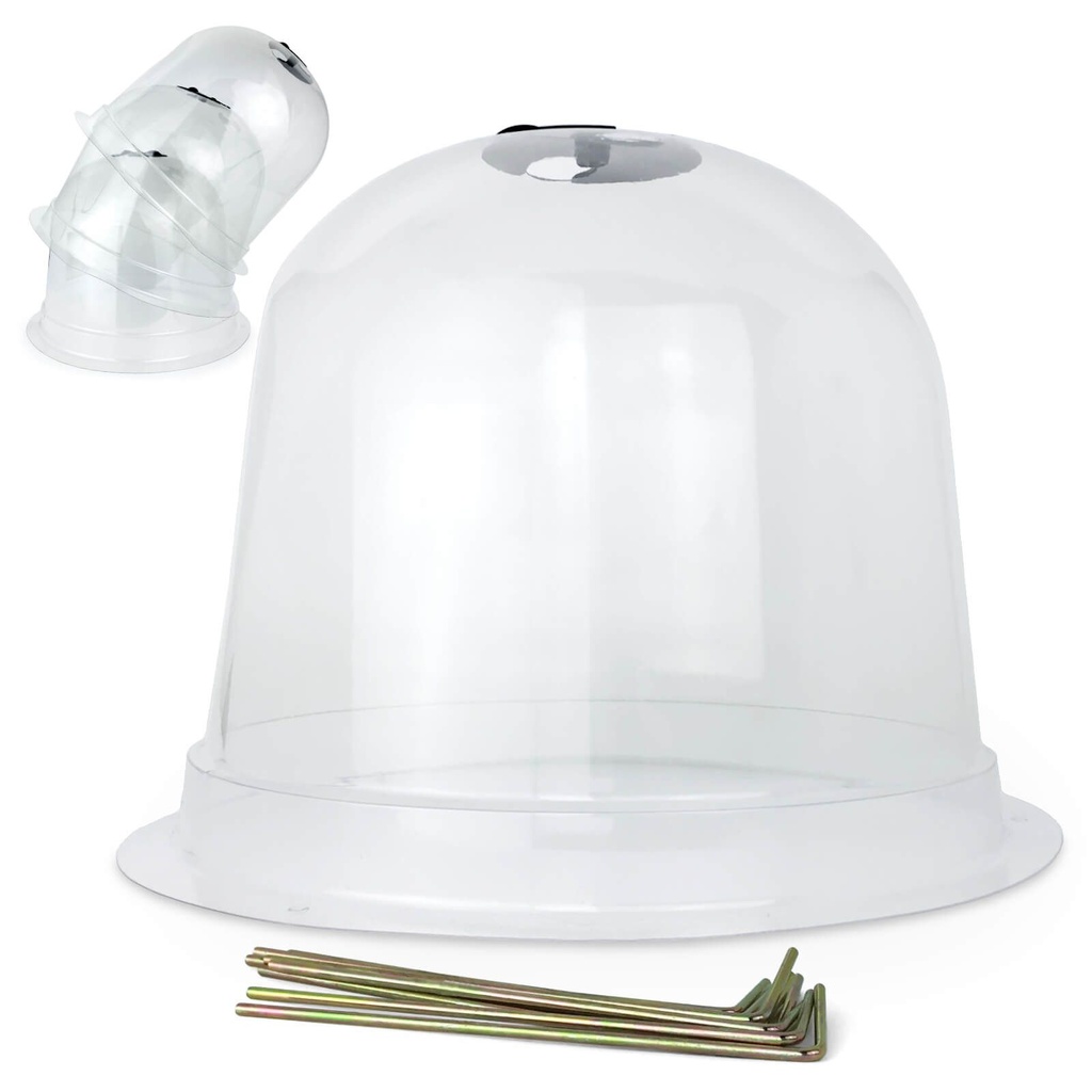 [17234] Minigewächshaus 3er Glockenförmig Schutz für Jungpflanzen Kunststoff