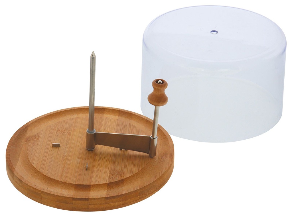 [17248] Bambus Käsehobel Käseschneider mit Haube