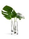 Höhenverstellbare Vase aus mundgeblasenem Glas mit Metallakzenten
