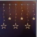 LED Batterie-Sternenvorhang mit 63 warmweißen LEDs