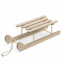 Deko Holzschlitten natur 50 cm aus Holz für Weihnachtsdekoration