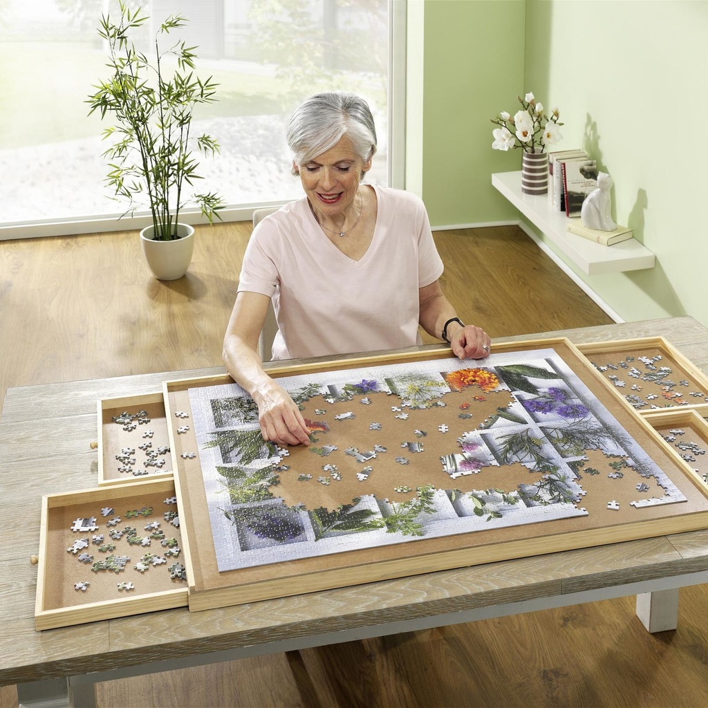 Puzzlebrett mit 4 Auszügen für 1500er Puzzle