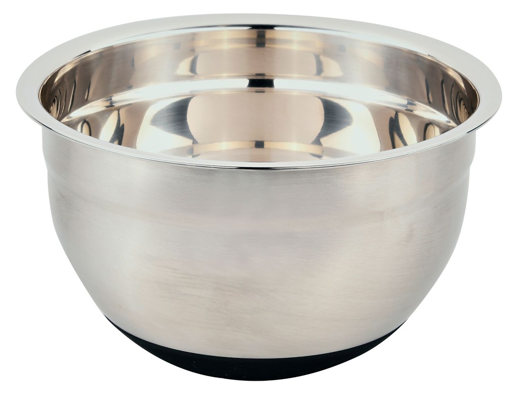 [17973] Rührschüssel 24cm Edelstahl mit Silikonboden spülmaschinenfest 3,5l