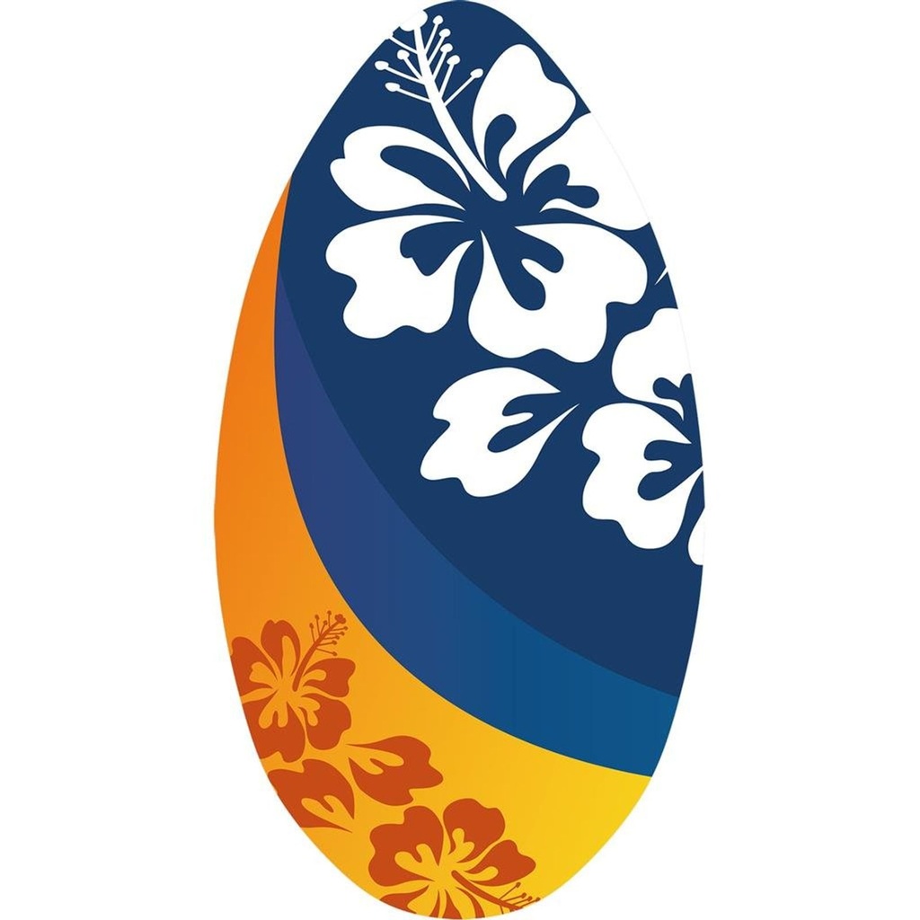 Skimboard aus Holz für Kinder & Erwachsene – Blumen-Design 94 cm