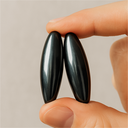 Magnetsteine 2er Set dunkelgrau mit Klangeffekt 6 cm