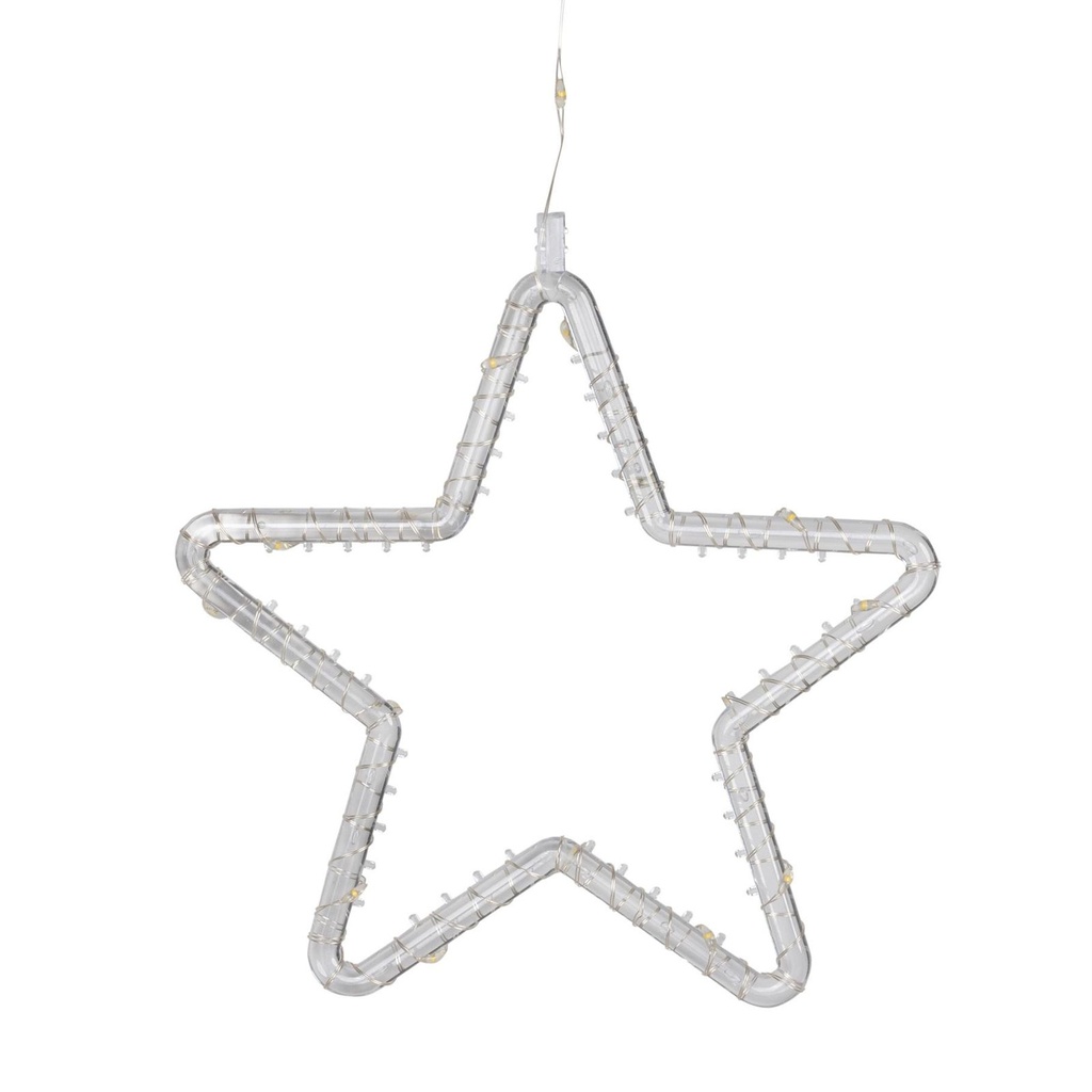 LED Sternenvorhang warmweiß 100 LEDs Batteriebetrieb Timer 100x65cm