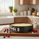 Springform 26 cm mit Flachboden aus Stahlblech Backform